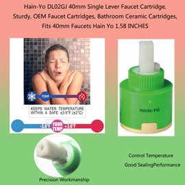 Hain-Yo DL02GJ 40mm Single Lever Faucet Cartridge, Sturdy, OEM Faucet Cartridges, Bathroom Ceramic Cartridges, Compatible with Belanger FC9AC006 40mm Ceramic Faucet Cartridge,1.58 INCHES (DL02GJ)