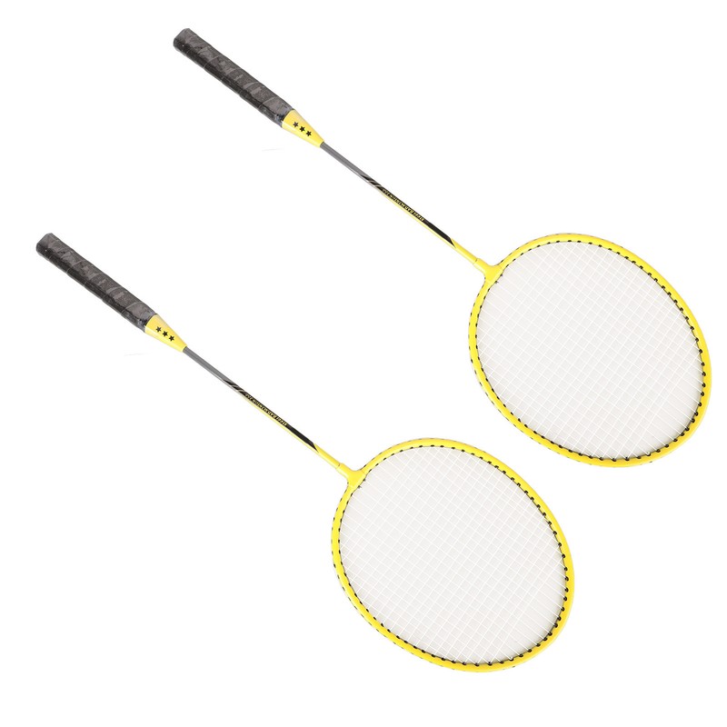 Badminton Rackets Iron Alloy Lightweight Badminton Racquets with 3 Balls