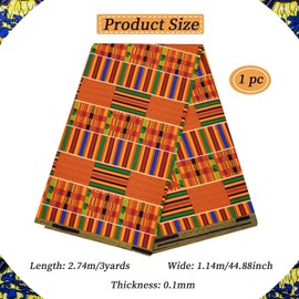 African Fabric 3 Yards Ankara Fabric Tribal Print Kente Cloth for Dashiki Party Dress