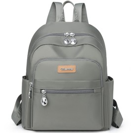 KESUDE Backpack Women's Small Backpack Bag Waterproof School Bag City Backpack Daypacks Nylon Casual Backpack Handbags Backpack School Backpack for Women Everyday School Travel Work, Grey 720