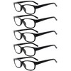 Eyekepper 5-pack Retro Vintage Lesebrille mit Federscharnieren Schwarz +4.00