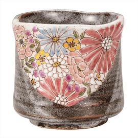 K9-717 Kutani Yaki Yakuya Yakuya Tea Cup Red