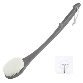 Vanzavanzu Body Brush Back Scrubber 17 in Never Mold Back Brush Long Handle for Shower Ex