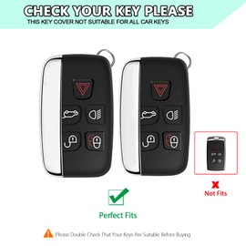 FT FUNTOR for Range Rover Key Fob Cover,Compatible with Land Rover LR4 Range Rover Sport Evoque Jaguar XJ XE XJL XEL XFL F-pace,5 Buttons TPU for Jaguar Key Fob Cover with Silver Edge （A-Blue