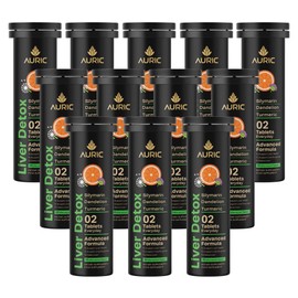 Auric Herbal Liver Support Supplement | Milk Thistle (Silymarin), Turmeric, Garlic, Ginger for Liver Health Advanced Detox & Cleansing Formula for Active Liver | 240 Tablets | Plant Based Gluten-Free