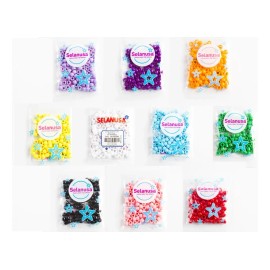 1000 Cuentas De Plástico Dona Pulsera Trenza Multicolor