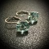 LEOPRA Blue Topaz Silver Plated Leverback Earrings 6MM Blue Dangle