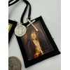 Seven Sorrows of Mary Scapular Black w/ St. Benedict and