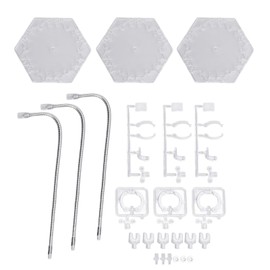 3 Pack Action Figure Stand, ABS Stainless Steel Doll Figure Model Display Support Holder Base for 6 Inch Models (Transparent)