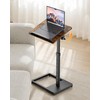 Porvoo C-Shaped Side Table, Height Adjustable Swivel TV Tray Table