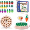 Japace Carrot Memory Chess Board Game, Wooden Memory Game for