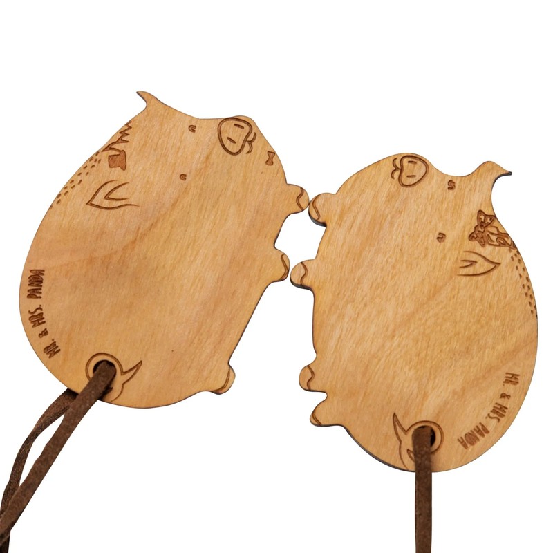 Mr. & Mrs. Panda Couple Keyring Pig Togetherness Gift, Anniversary