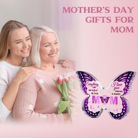 Mom Birthday Gifts from Daughter Son, Mom Gift Ideas, Gifts for Mom - Butterfly Acrylic Decorations - Mothers Day Christmas Thanksgiving Valentines