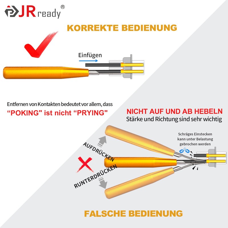 JRready DRK-D sub Pin Tool Removable TE/HARTING/MIL-DTL-24308 D SUB Series