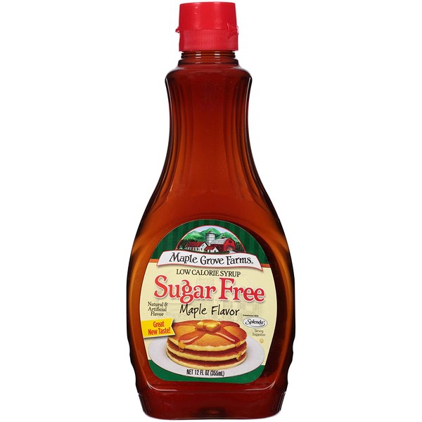 Maple Grove Farms, Syrup, Sugar Free, Maple Flavor, 12 Ounce (Pack of 12)