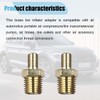 2PCS Air Inflator Adapters, Brass Tire Inflator Connector with Valve