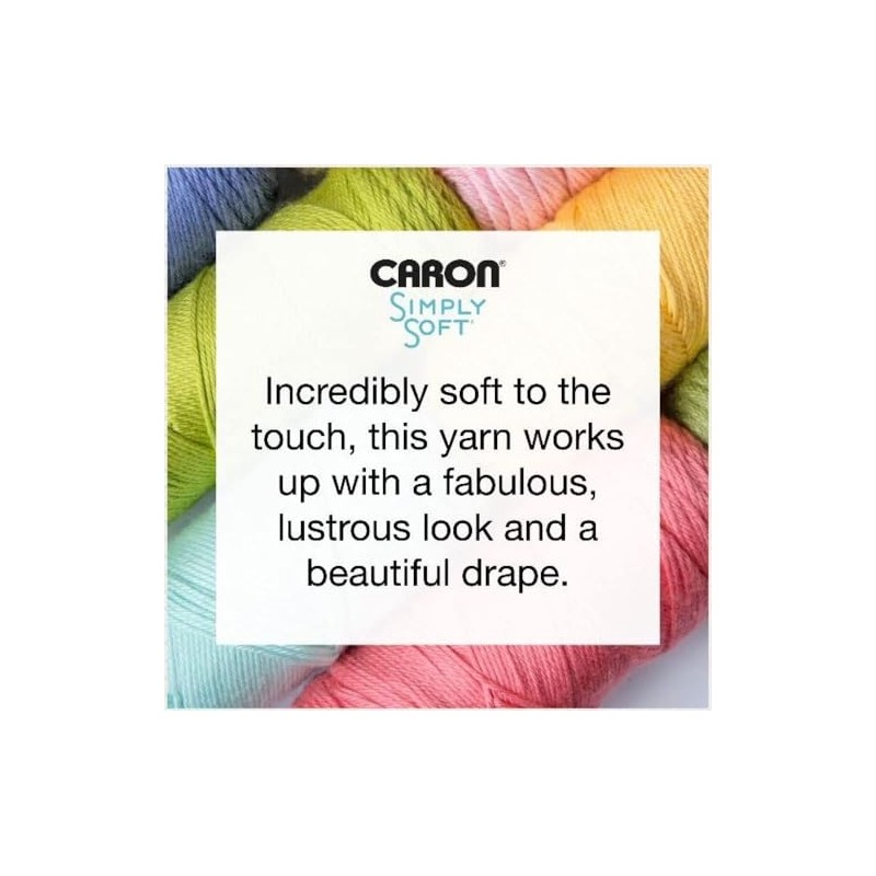 Caron Simply Soft - Hilo de fiesta, 3 onzas, calibre