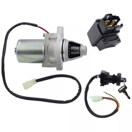 Soarider Starter&Relay for Suzuki LT80 Quadsport 1987-2006 ATV 31100-40B00 with Switch