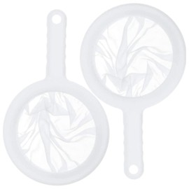 Plastic Sieve 2 Pcs Fine Mesh Sieve with Muslin Cloths for Cooking, Cheese Cloths for Straining, Coffee, Tea, Juice, Milk, Honey, Fried Food Etc (100Mesh,200Mesh),Sieve,Plastic Sieve