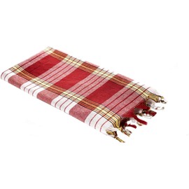 Hamamtuch - Lendentuch - Pestemal - Karo rot -100% Baumwolle
