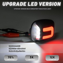 NJSBYL 2PCS LED License Plate Light Tag Lamp Assembly For N-issan Frontier 1998-2004, Xterra 1994-2004 Pickup Trucks Rear Bumper Number Plates 18-SMD Full LED Lighting Red-White