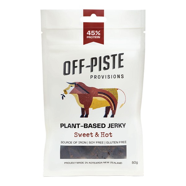 Off-Piste Provisions Plant-Based Jerky - Sweet & Hot - 50gm