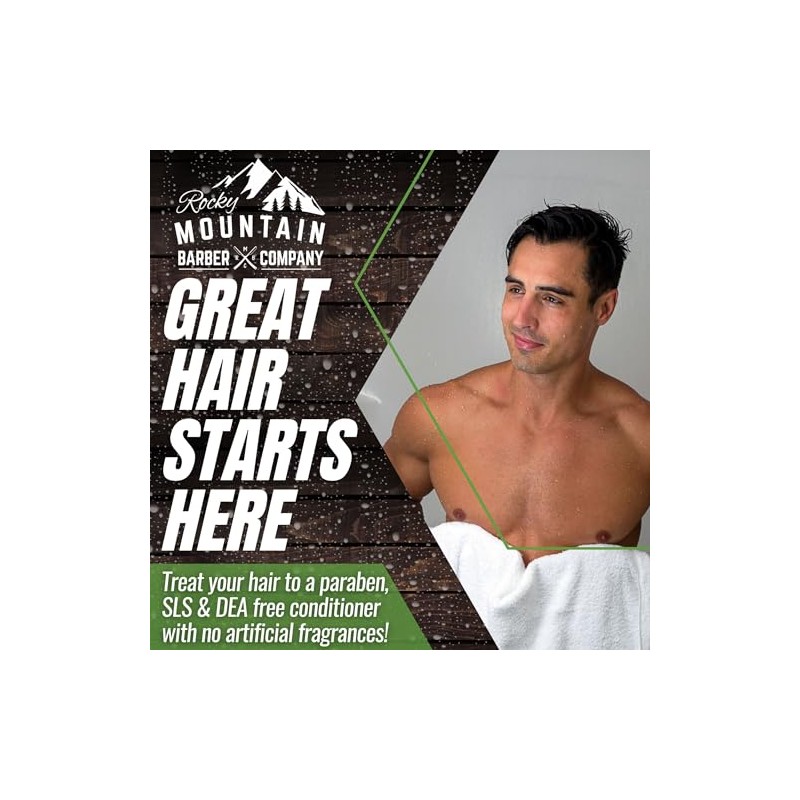 Rocky Mountain Barber Company - Acondicionador para hombre, aceite de