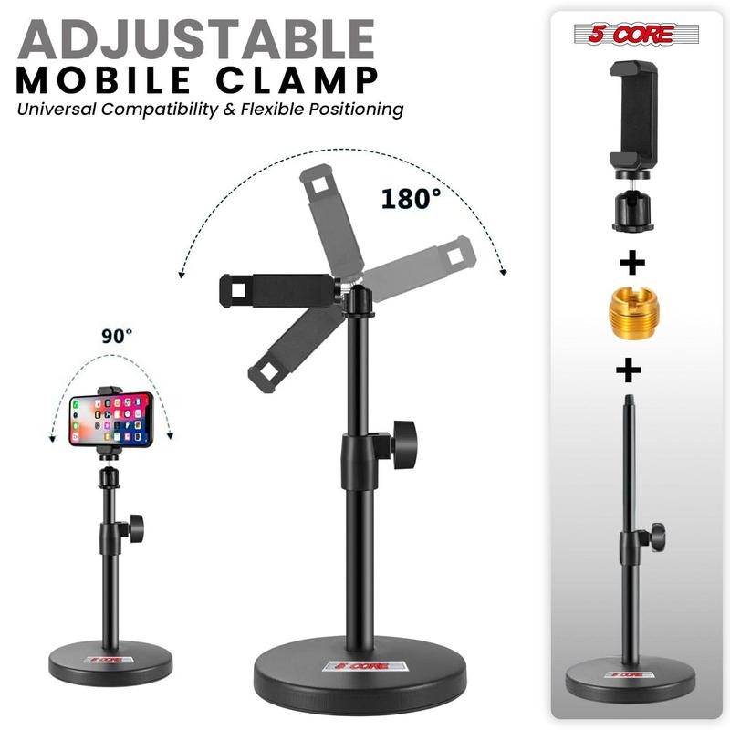 5Core 3n1 Mic Stand Desk Adjustable Table Microphone Stands w