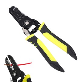 10-22 AWG Wire Stripper, 7" Cable Stripper Tool, Multifunctional Cable Stripper with Comfortable Handle for Copper, Aluminum Wires, Electricians, DIY Home Repair