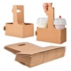 BATGXGO Drink Carrier Kraft Paper Cup Holder with Handle Takeout