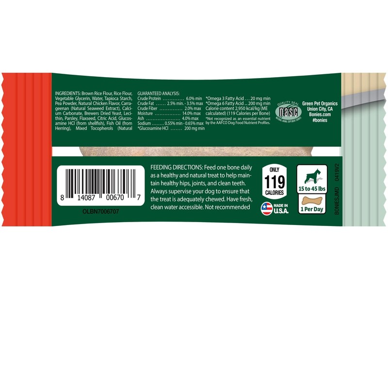 Bonies Natural Hip & Joint Formula Medium-Sized Single Bone, Glucosamine