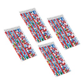 YIHUANYIFA 24pcs Christmas Pencils with Eraser Wood Pencils Bulk for Christmas Décor 12 Styles Xmas Party Stocking Stuffers, Reward Prizes (Christmas Pencils 24)