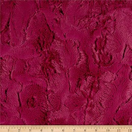 Shannon Minky Luxe Cuddle Hide Magenta, Fabric by the Yard