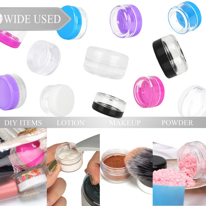 200PCS 5 Gram Sample Containers,5ml Empty Jars with Lids, Small