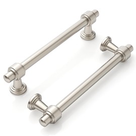 9BUILD 10 Pack 3.75 Inch Brushed Satin Nickel Kitchen Cabinet Handles Brushed Nickel Cabinets Pulls Zinc Alloy Cupboard Handle Drawer Pull for Kitchen Hardware
