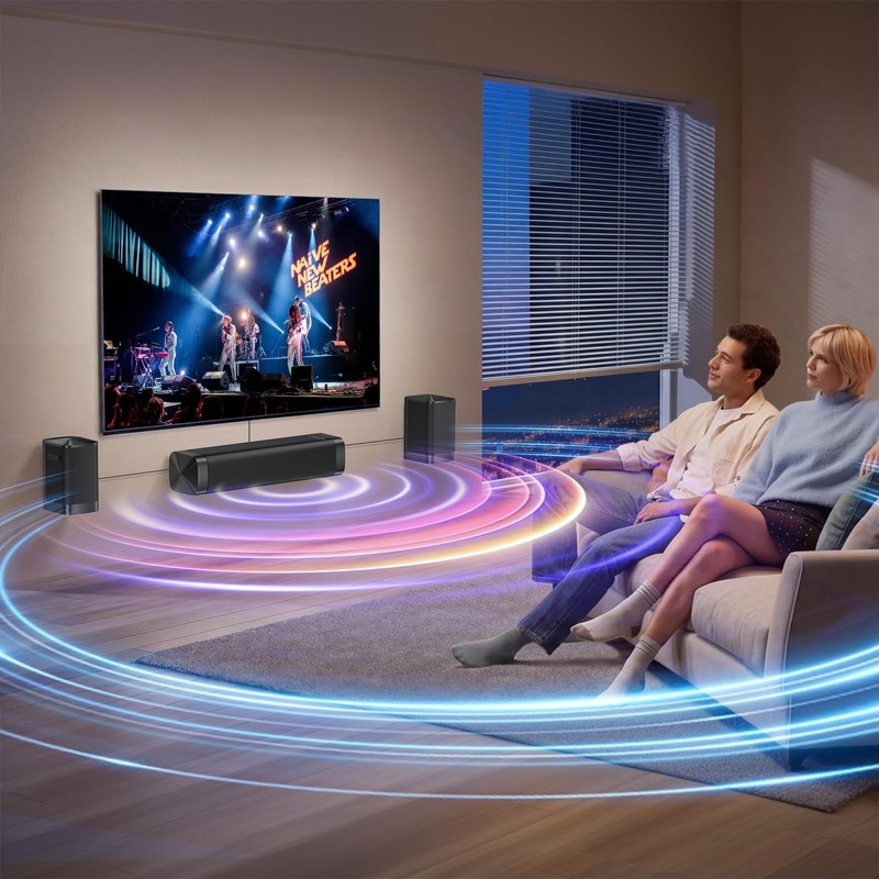 Assistrust Center Channel Speakers Sound Bar, Dolby Digital Plus, 110W