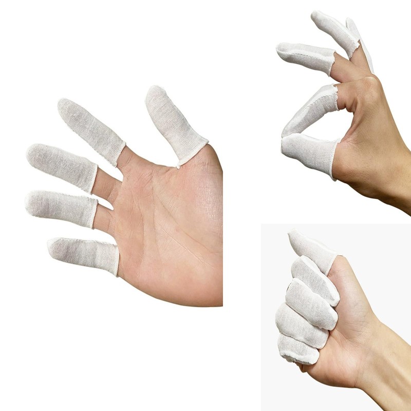 200Pcs Cotton Finger Cots, Finger Toe Sleeves, Cloth Finger Cots