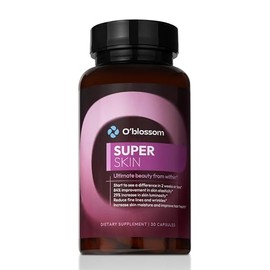 O'blossom Suplemento de belleza para la piel con SkinAx2 – Clínicamente probado Los más vendidos para súper jóvenes: aumenta la elasticidad en un 84%,