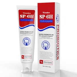 Woadee SP-6 Hydroxyapatites Toothpaste, SP-6 Probiotic Whitening Toothpaste,6 Probiotics+Hydroxyapatites Formula for Teeth Whitening, Strengthening and Enamel Protection，Mint Flavor, Fresh Breath (1)