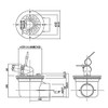 TOTO PJ2008NW Washing Machine Pan, Side Pull Trap