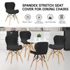 Plliocse Bar Stool Covers Curved Back Bar Stool Covers Set