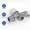 Vancoco Radiator Valve (Pair) - Angled Brass Radiator Valves with