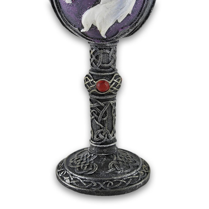 Things2Die4 Everspring Import White Unicorn Head Mug Chalice Goblet 7.5