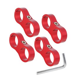 VekAuto 4 Pcs Hose Separator Clamp, AN12 Universal for Car Aluminum Alloy Red