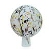 Lauschaer Glas Garden Ball Rose Ball Glass with Granules White