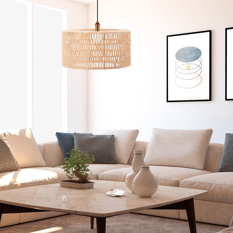 Colcolo Paper Rope Lampshade Boho Lampshade Boho Pendant Lamp Shade