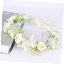 SAFIGLE Unique Garland Headband Artificial Flower Wreath for Bride Stylish Skin-friendly