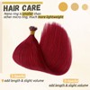 Smavida Nano Ring Bead Human Hair Extensions,Burgundy Nano Ring Cold