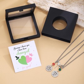 NONETH Wicked Jewelry Musical Inspired Gift, BFF Necklace Set of 2, Because I Knew You I Have Been Changed for Good Gifts for Sister Friendship Gifts