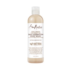 SheaMoisture Daily Hydration Body Wash 100% Virgin Coconut Oil Cleanser for All Skin Types Skin Care to Soften & Restore Skin 13 oz